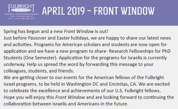 Front Windows- April 2019